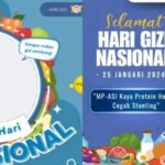 50 Twibbon Hari Gizi Nasional ke 64, Yuk Pakai Bingkai Foto Terbaru