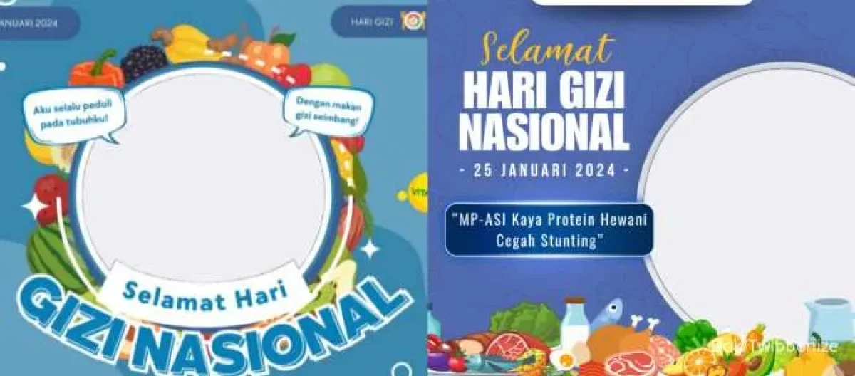 50 Twibbon Hari Gizi Nasional ke 64, Yuk Pakai Bingkai Foto Terbaru